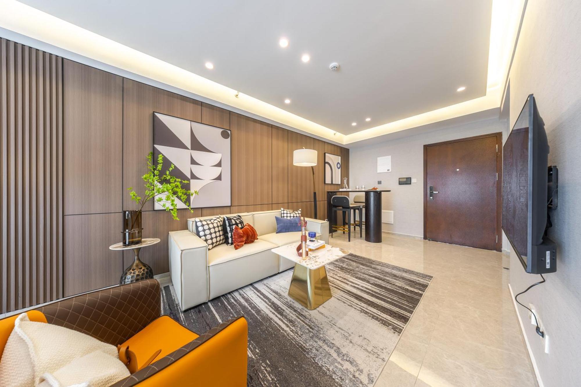 Aparthotel Boruisi Video And Audio Light House - Shenzhen Convention And Exhibition Center Gangxia Metro Station Exteriér fotografie