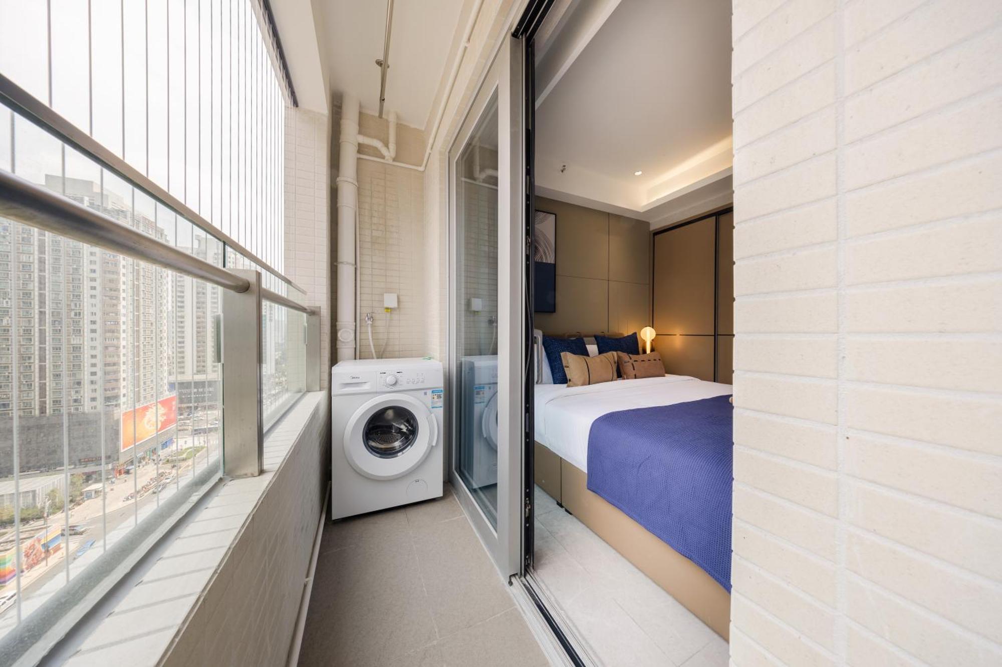 Aparthotel Boruisi Video And Audio Light House - Shenzhen Convention And Exhibition Center Gangxia Metro Station Exteriér fotografie