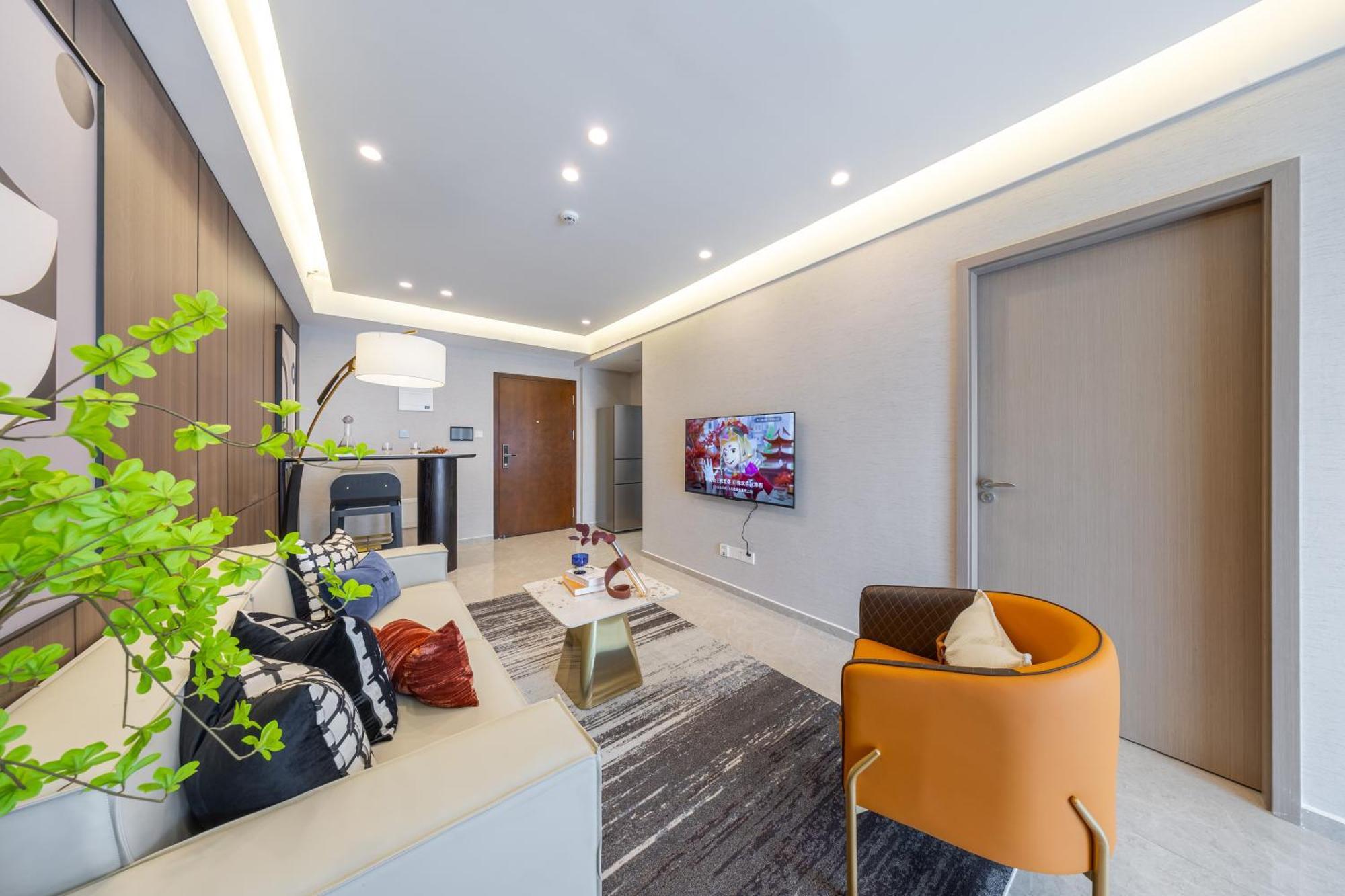 Aparthotel Boruisi Video And Audio Light House - Shenzhen Convention And Exhibition Center Gangxia Metro Station Exteriér fotografie