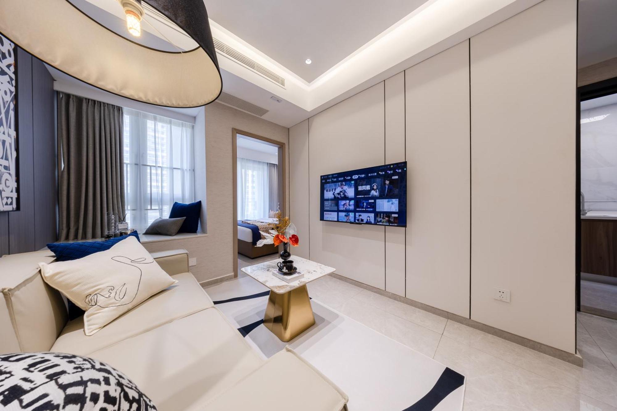 Aparthotel Boruisi Video And Audio Light House - Shenzhen Convention And Exhibition Center Gangxia Metro Station Exteriér fotografie