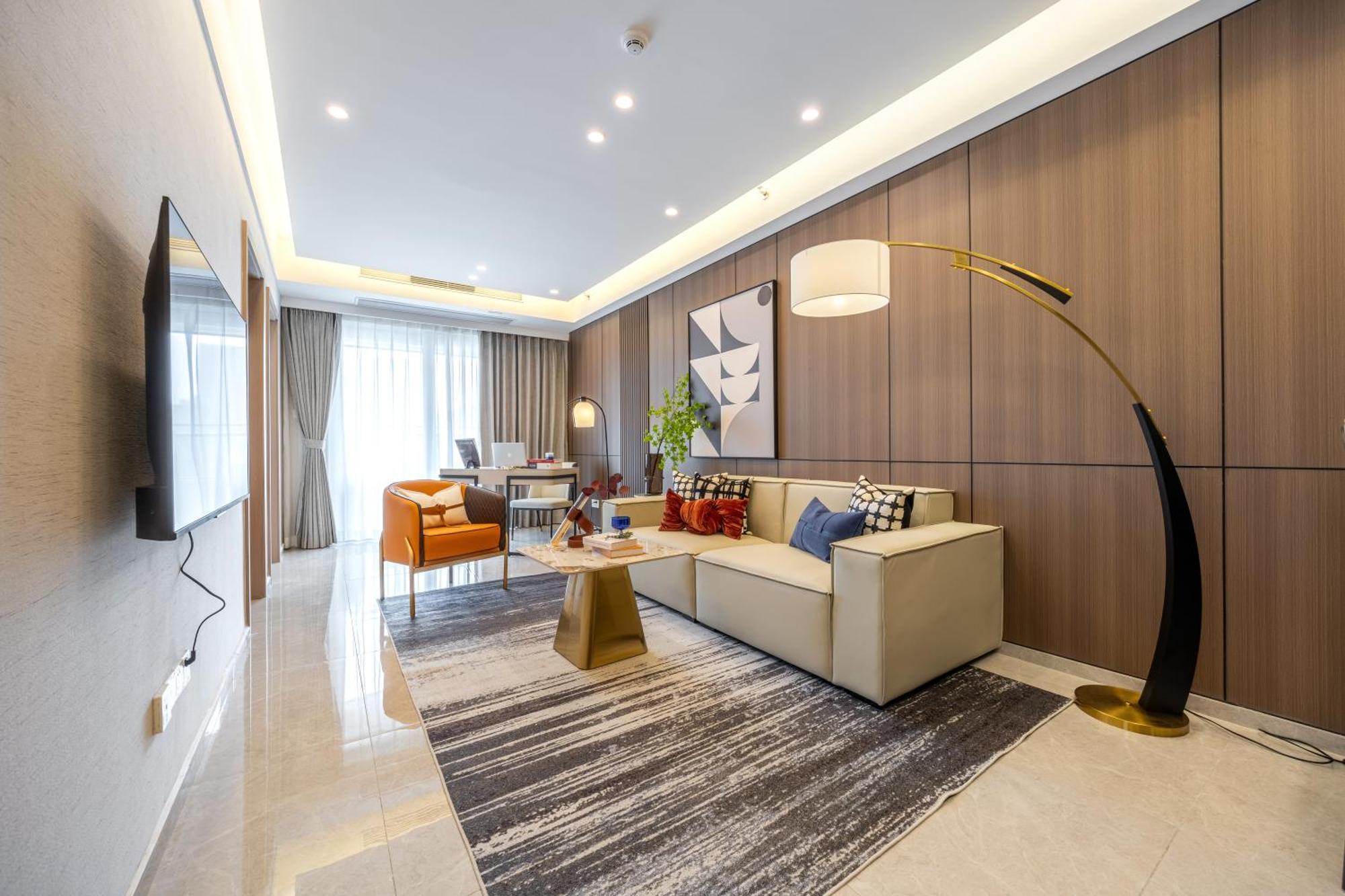 Aparthotel Boruisi Video And Audio Light House - Shenzhen Convention And Exhibition Center Gangxia Metro Station Exteriér fotografie